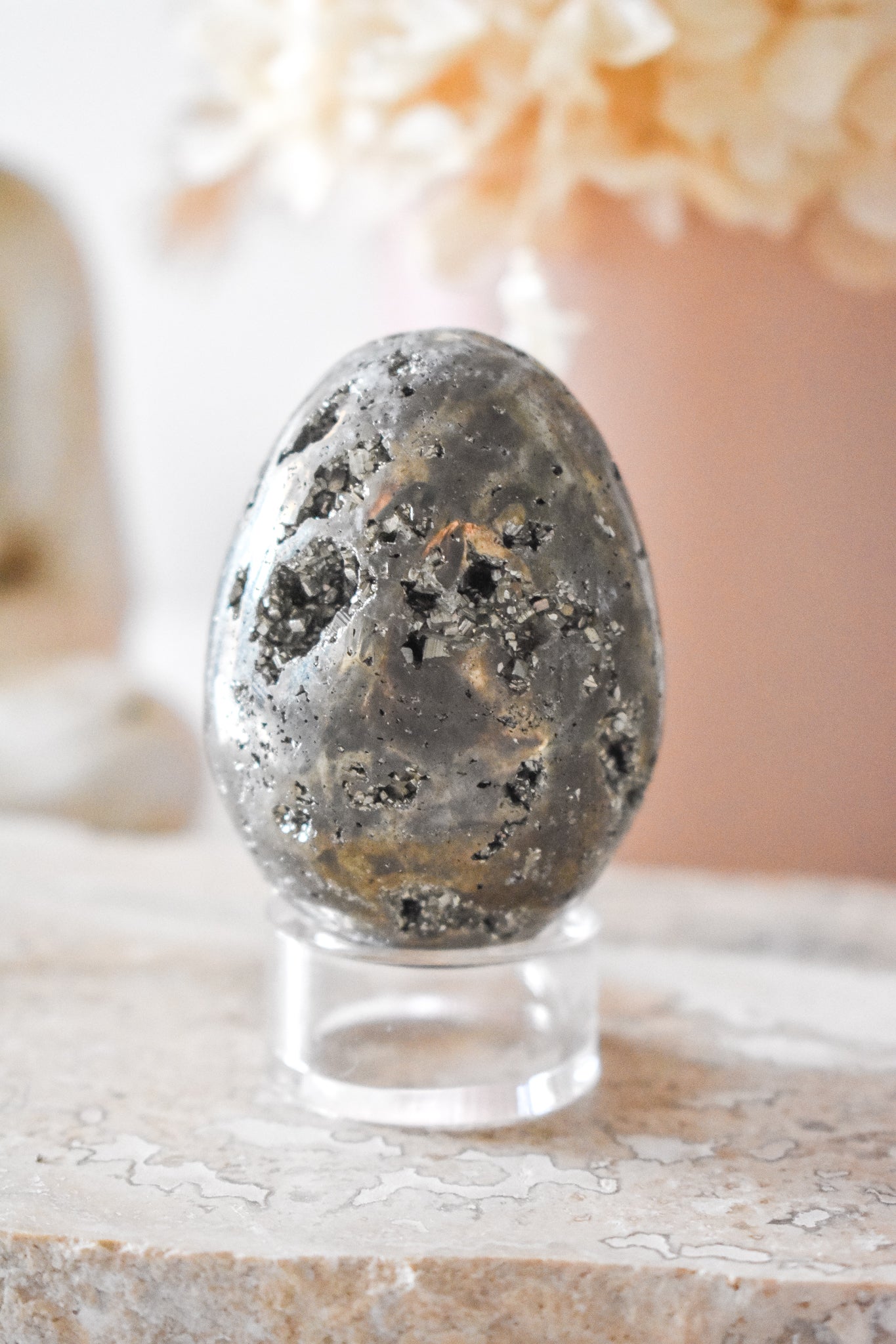 pyrite egg 02 – Jasper and Co Crystals