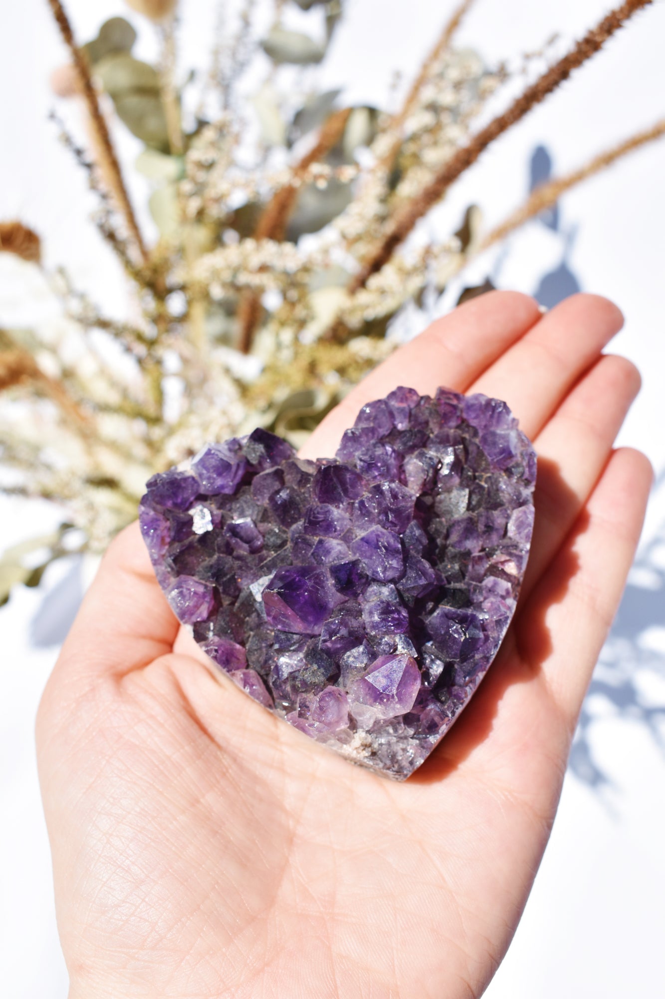 Amethyst on sale heart cluster