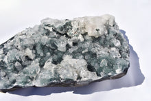 Load image into Gallery viewer, green + grey chalcedony with apophyllite
