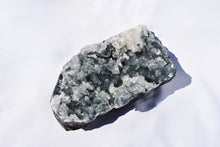 Load image into Gallery viewer, green + grey chalcedony with apophyllite
