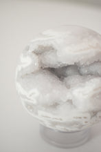 Load image into Gallery viewer, druzy snow agate sphere 02
