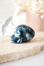 Load image into Gallery viewer, moss agate skull 05
