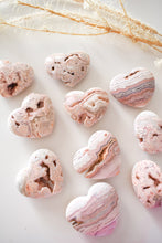 Load image into Gallery viewer, pink crazy lace agate hearts
