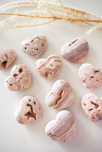 Load image into Gallery viewer, pink crazy lace agate hearts
