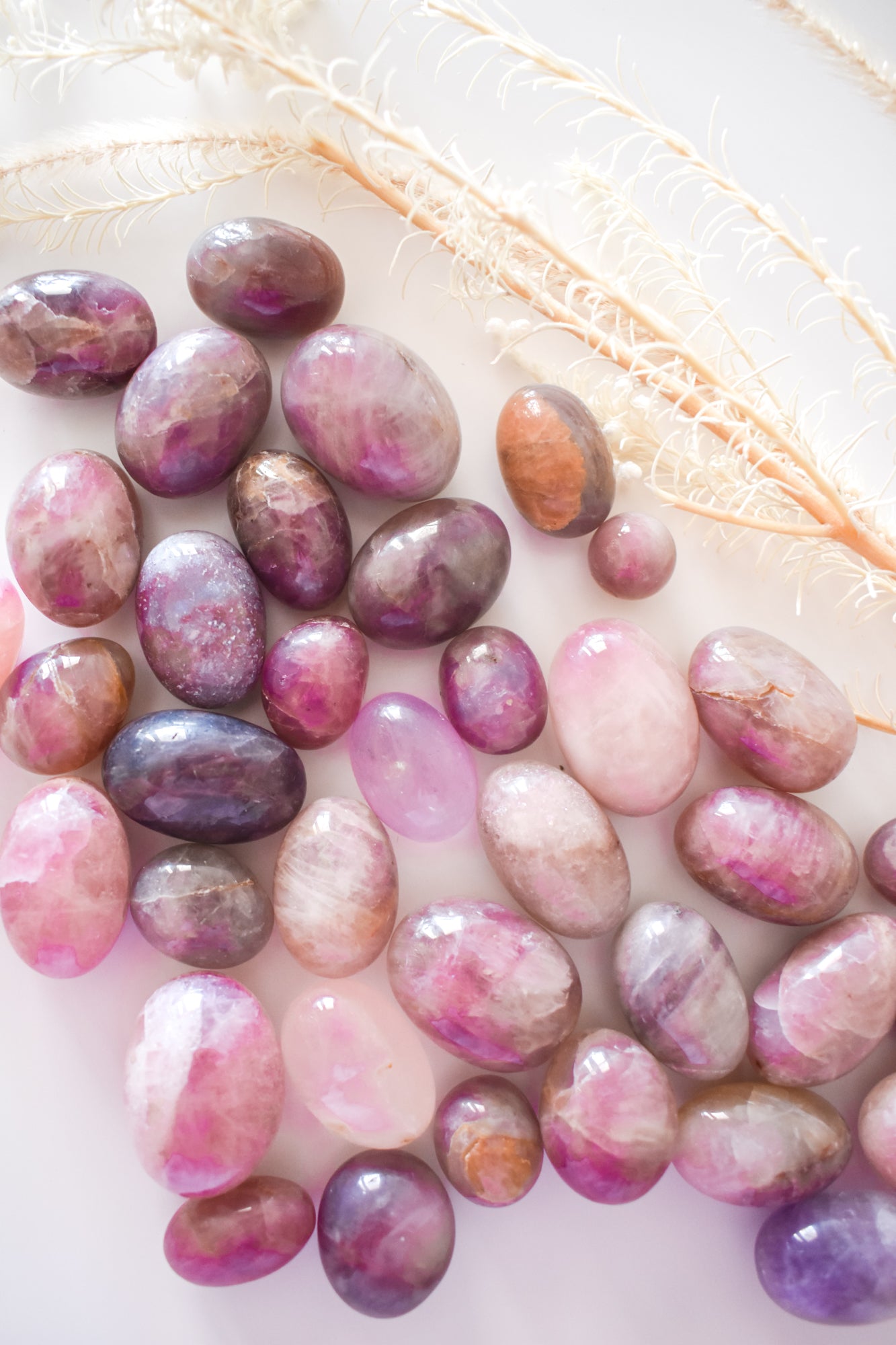 lavender rose quartz tumbles