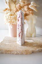 Load image into Gallery viewer, druzy pink agate tower 01
