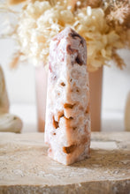 Load image into Gallery viewer, druzy pink agate tower 06
