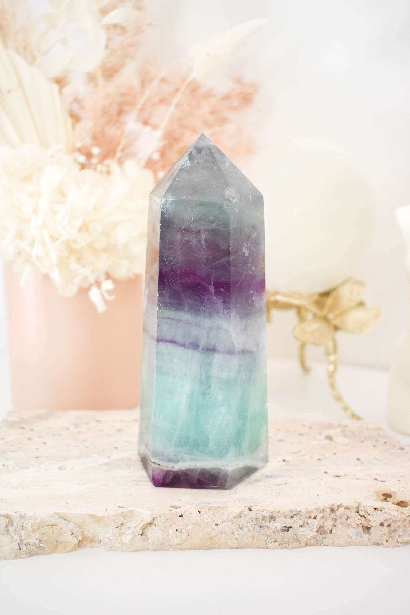 watermelon fluorite tower 01