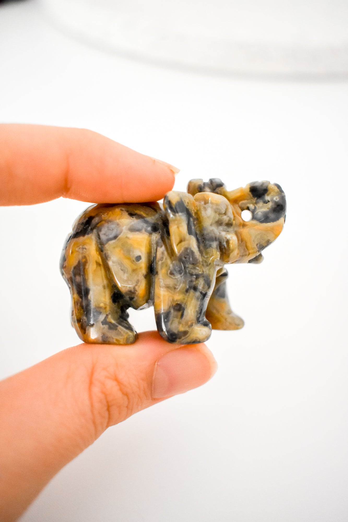 crazy lace agate elephant 03