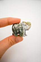 Load image into Gallery viewer, moss agate elephant 01
