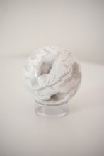 Load image into Gallery viewer, druzy snow agate sphere 01
