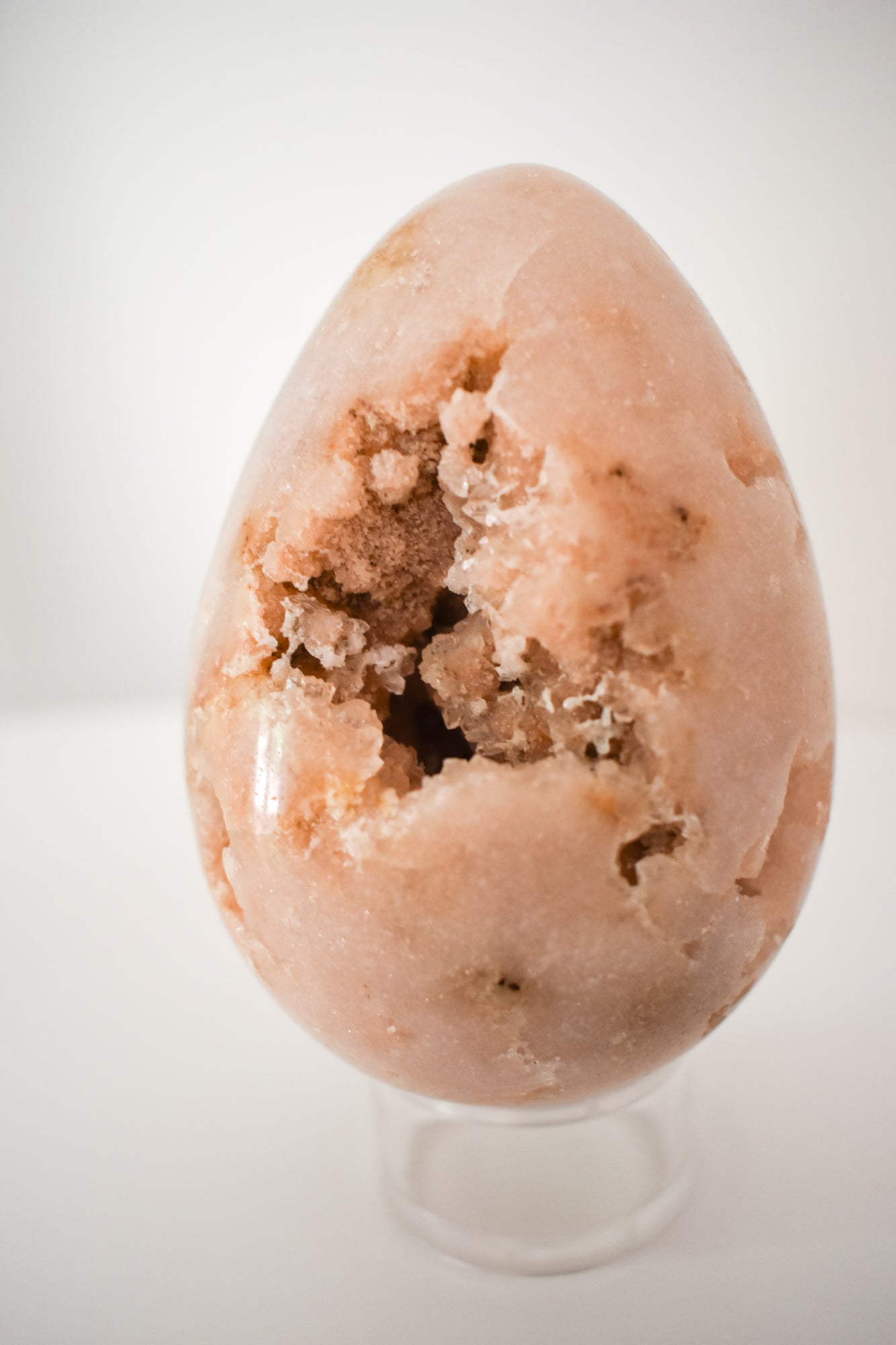 druzy pink amethyst egg